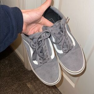 Vans Men's Gray and White Sneakers